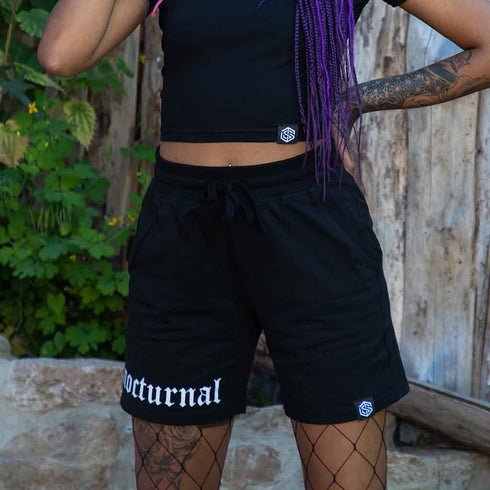 Nocturnal kurze Hose in schwarz für Festival und Club für Frauen